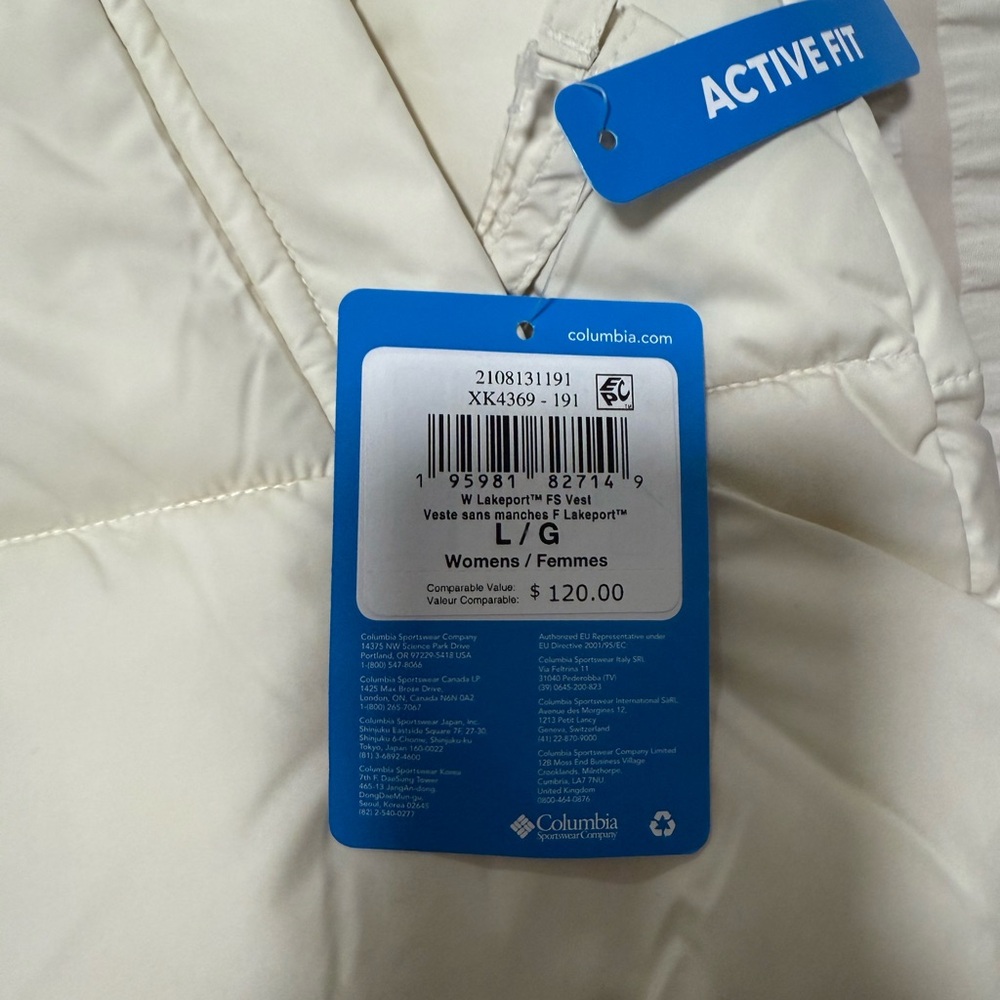 Columbia Lakeport Omni-Heat Puffer Vest Women L NWT Active Fit - Picture 2 of 2